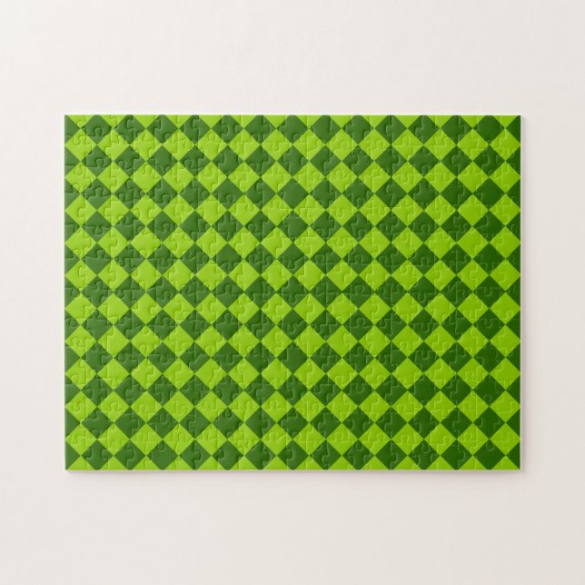 Puzzle Green Combination Diamond Motif par STaylor (Horizontal)