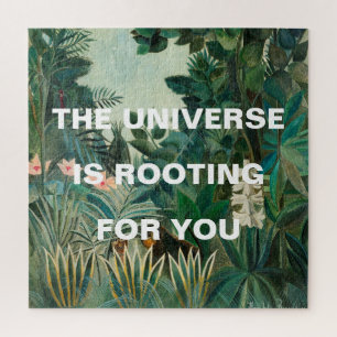 Puzzle Green Jungle Painting Universe is Rooting