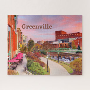 Puzzle Greenville, Caroline du Sud, Fall Sunset, Centre-v