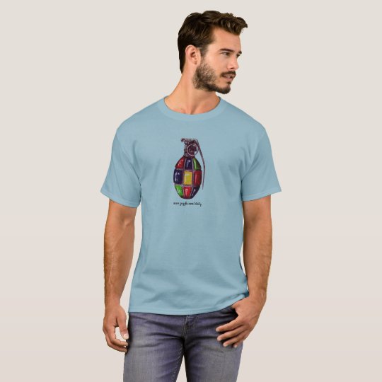 Puzzle grenade cool drawing art t shirt