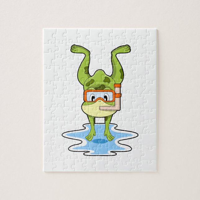 Puzzle Grenouille à la plongée avec tuba (Vertical)