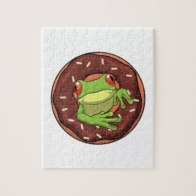 Puzzle Grenouille avec beigne (Vertical)