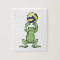 Grenouille avec volleyball