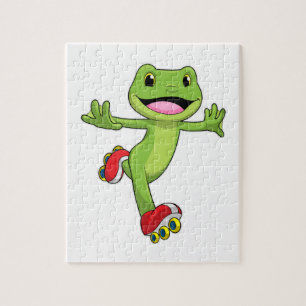 Puzzle Grenouille en Patinage en ligne avec Roller skates