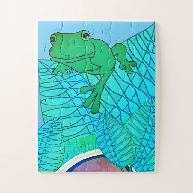 Puzzle Grenouille et étang (Vertical)