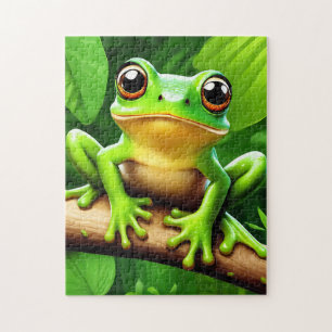 Puzzle Grenouille sur branche Nature Art