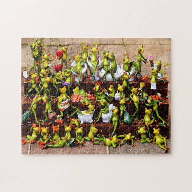 Puzzle Grenouilles amusantes (Horizontal)