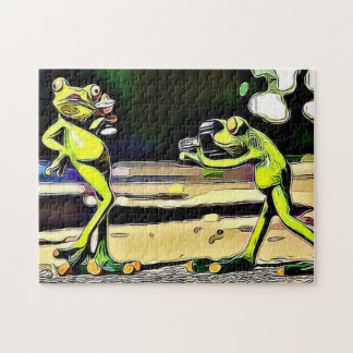 Puzzle Grenouilles hardies denteuses