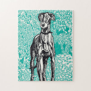 Puzzle Greyhound Moriz Jung peinture peinture art animal