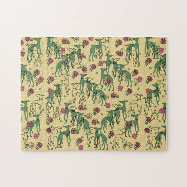 Puzzle Greyhounds et Rose (Horizontal)
