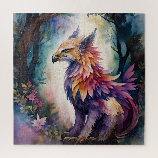 Puzzle Griffin En Aquarelle Forestière (Vertical)