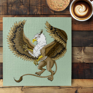 Puzzle Griffon Fantastique Brun Majestueux Mythe Gryphon