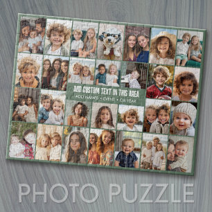 Puzzle Grille de collage photo 28 - 2 zones de texte - Ve