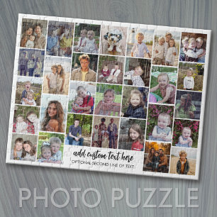 Puzzle Grille de collage photo 30 - 2 zones de texte - no