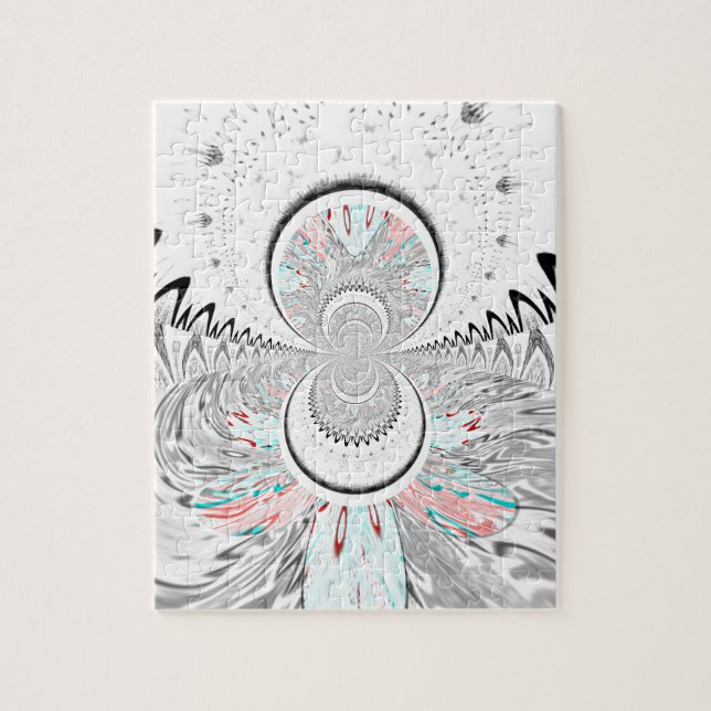 Puzzle Gris Kaleidoscope Art (Vertical)