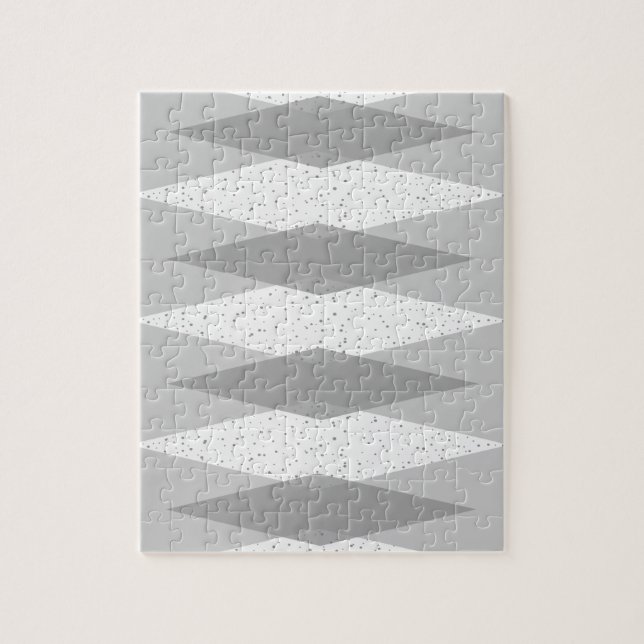 Puzzle gris moderne du milieu du siècle (Vertical)