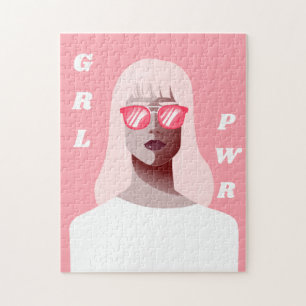 Puzzle GRL PWR Modern Feminist Illustration Girl Power