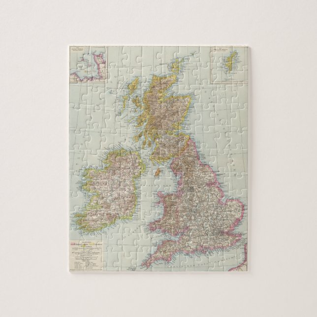 Puzzle Grossbritannien, Irlande - Carte du Royaume-Uni, I (Vertical)