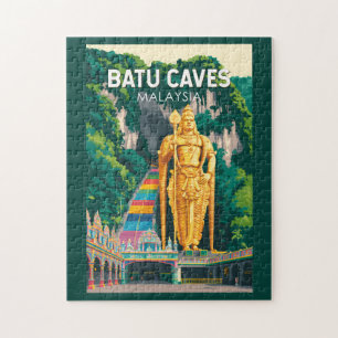 Puzzle Grottes de Batu Malaisie Illustration Art de voyag