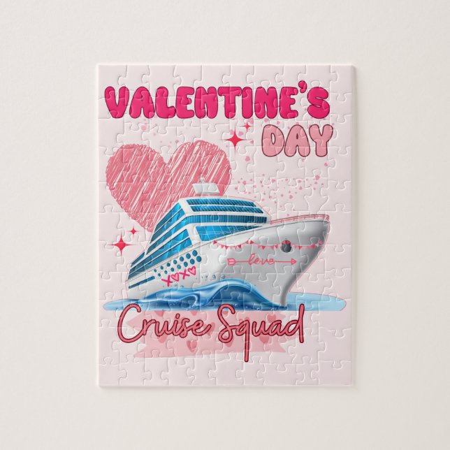 Puzzle Groupe de vacances de la Saint-Valentin Croisière  (Vertical)