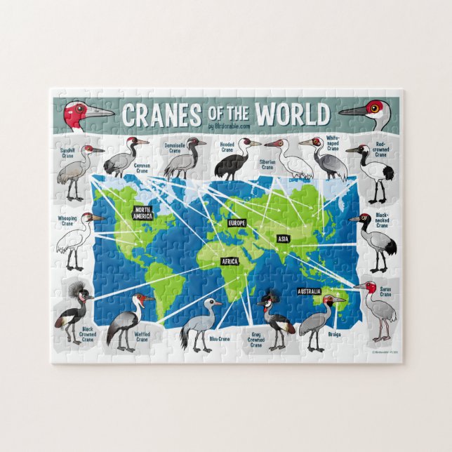 Puzzle Grues du monde (Horizontal)