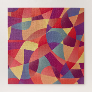 Puzzle Grunge coloré : Arrière - plan des triangles géomé