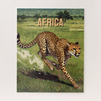 Puzzle Guépard Retro Africa Scénique
