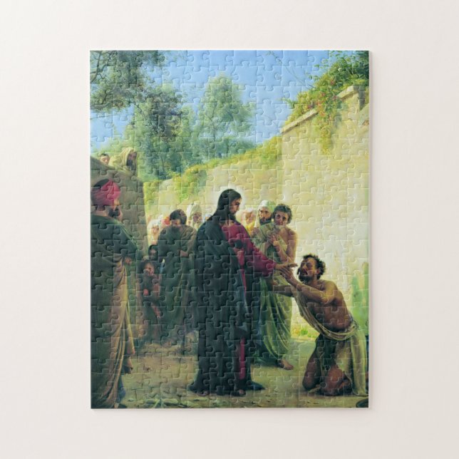 Puzzle Guérir l'aveugle par Carl Bloch (Vertical)