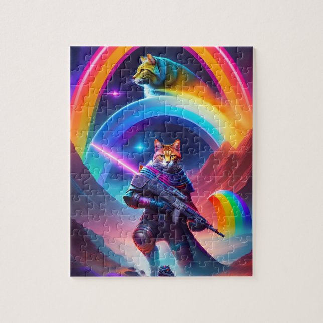 Puzzle Guerriers astronautes Futuristes de science-fictio (Vertical)