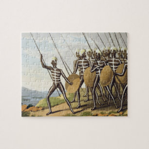 Puzzle Guerriers de la Nouvelle-Galles du Sud, gravés pa