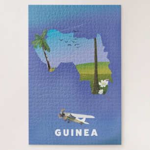 Puzzle Guinea South Africa Ski poster print.