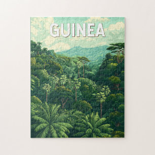 Puzzle Guinée Illustration Voyage Art Vintage