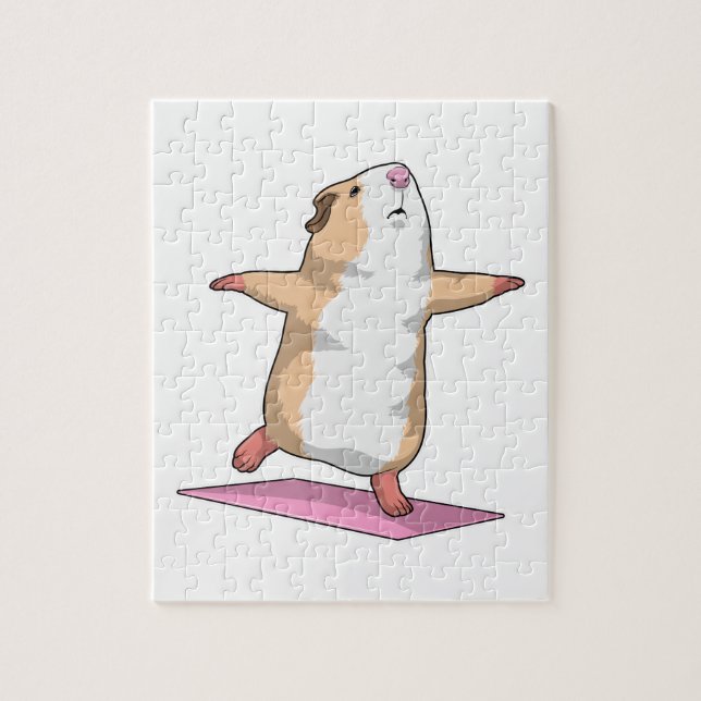 Puzzle Guinéen Cochon Yoga Méditation Fitness (Vertical)