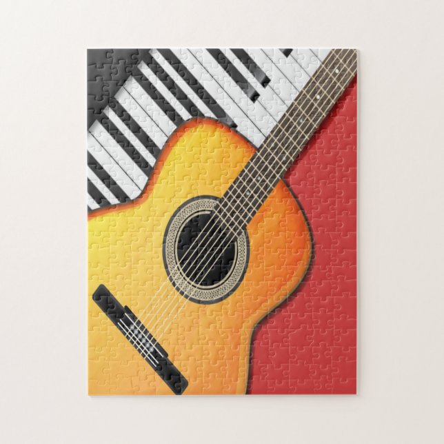 Puzzle Guitar Piano Keys Musicien Country Jazz (Vertical)