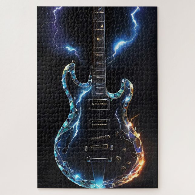 Puzzle Guitare électrique coupe diamant (Vertical)
