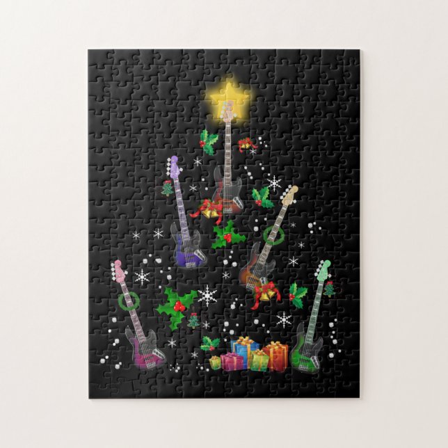 Puzzle Guitare Lover | Cadeau de la guitare de Noël (Vertical)