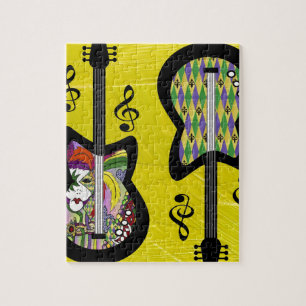 Puzzle Guitares colorées Mardi Gras