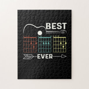 Puzzle Guitariste Meilleur papa Jour d'anniversaire