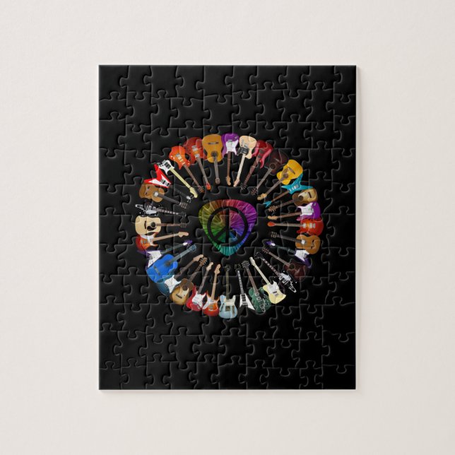 Puzzle Guitariste Variété guitare Anniversaire (Vertical)