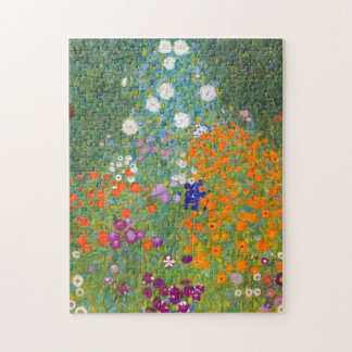 Puzzle Gustav Klimt : Jardin fleuri