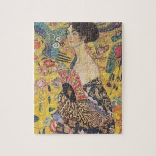 Puzzle Gustav Klimt - Madame With Fan Painting