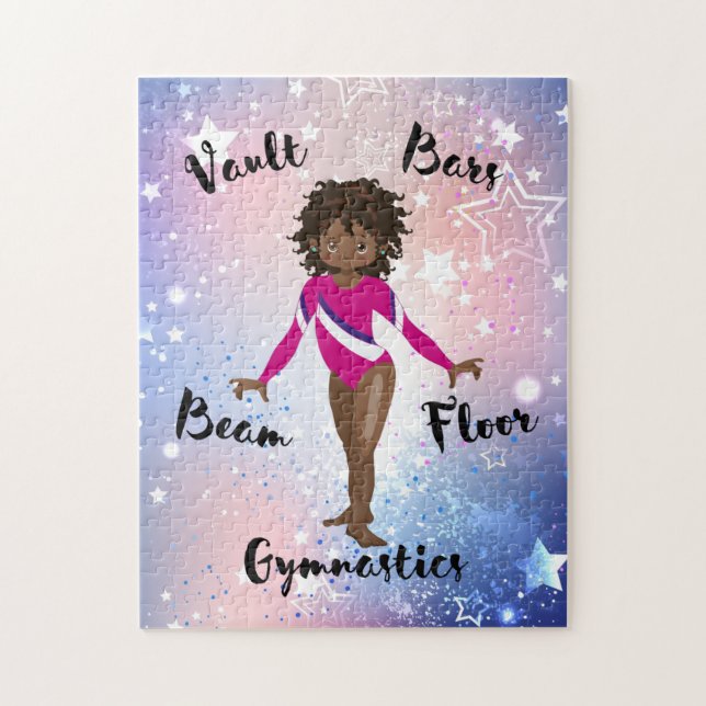 Puzzle Gym Star Africain Américain, Yeux Brown, Leo Rose (Vertical)