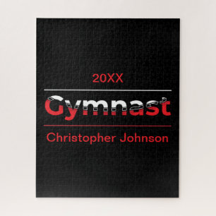 Puzzle Gymnaste - Mot minimaliste moderne de gymnastique