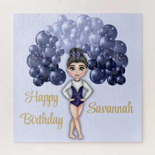 Puzzle Gymnastique Anniversaire avec Bleu Balloon Arch