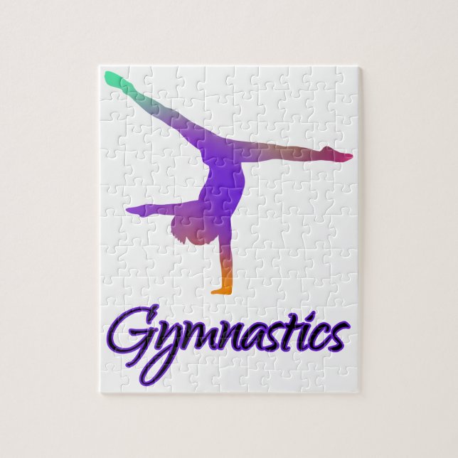 Puzzle Gymnastique Cartwheel rose violet ombre dégradé (Vertical)