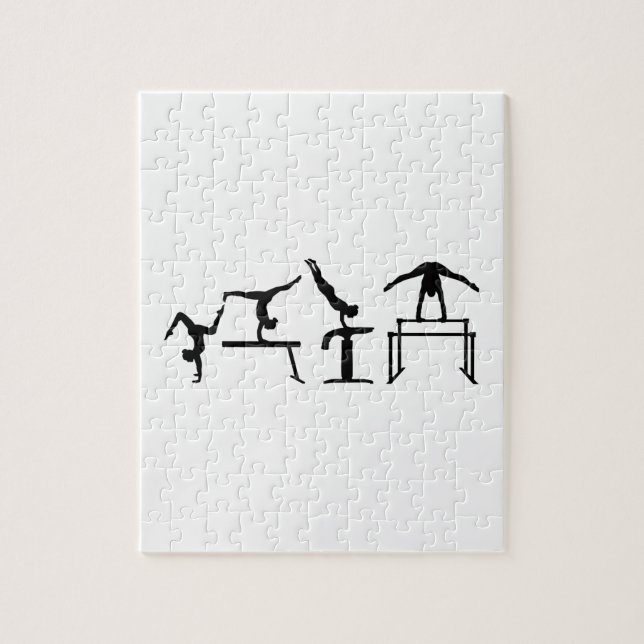 Puzzle Gymnastique de Quadrathlon de quatre combats (Vertical)