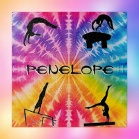 Gymnastique des filles Cravate arc-en-ciel