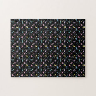 Puzzle Gymnastique Féminine Gymnastes avec Étoiles