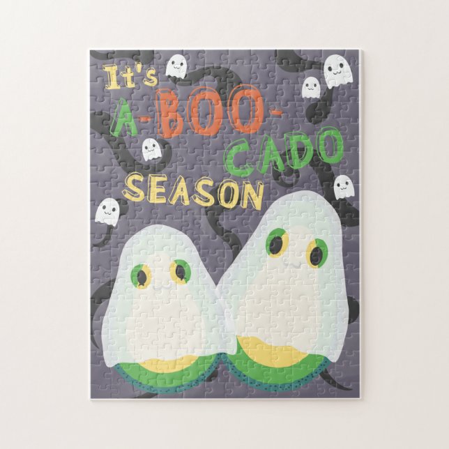 Puzzle Halloween A-BOO-Cado Éffrayant Cute Avocado Ghosts (Vertical)