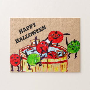 PUZZLE HALLOWEEN BOBBING POUR APPLES PARTY